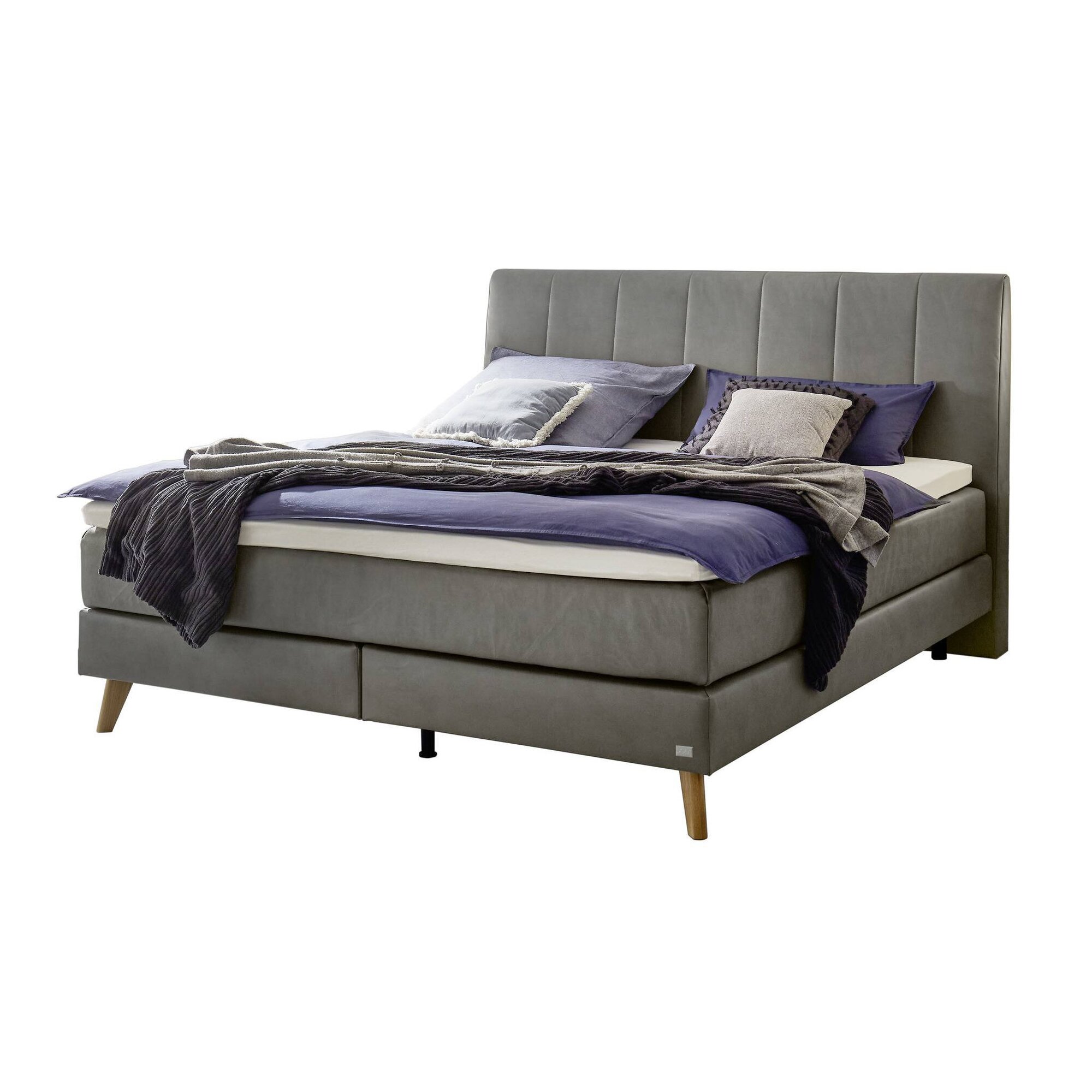 Hasena »Fernanda« Boxspringbett 160x200 cm / Pace sand / Bezug Matratze/Box nicht abnehmbar, Bezug Topper abnehmbar / Lovely-Top / Bezug Image