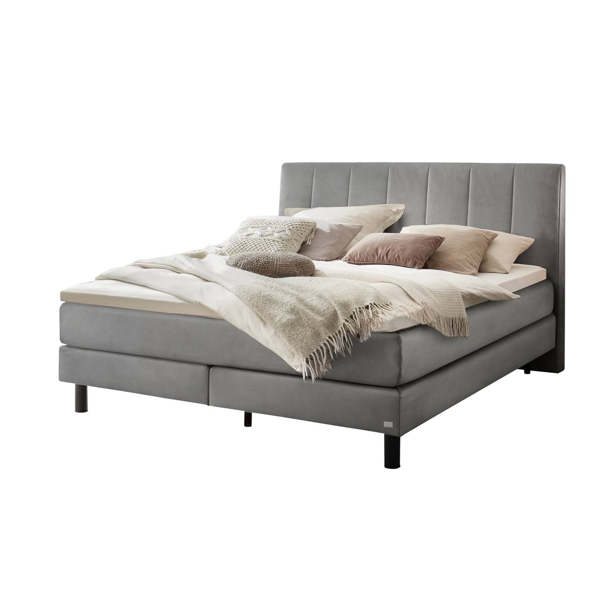 Hasena »Donna« Boxspringbett 140x200 cm / Monet steel / Glamour-Top Image
