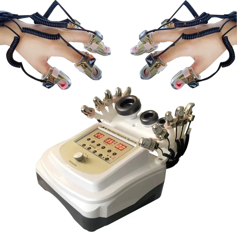 Tragbares Körpermassage-Vakuum-Mikrostrom-Gerät mit Galvanischem Golden Finger für Gesichtsstraffung und Wärmetherapie Image