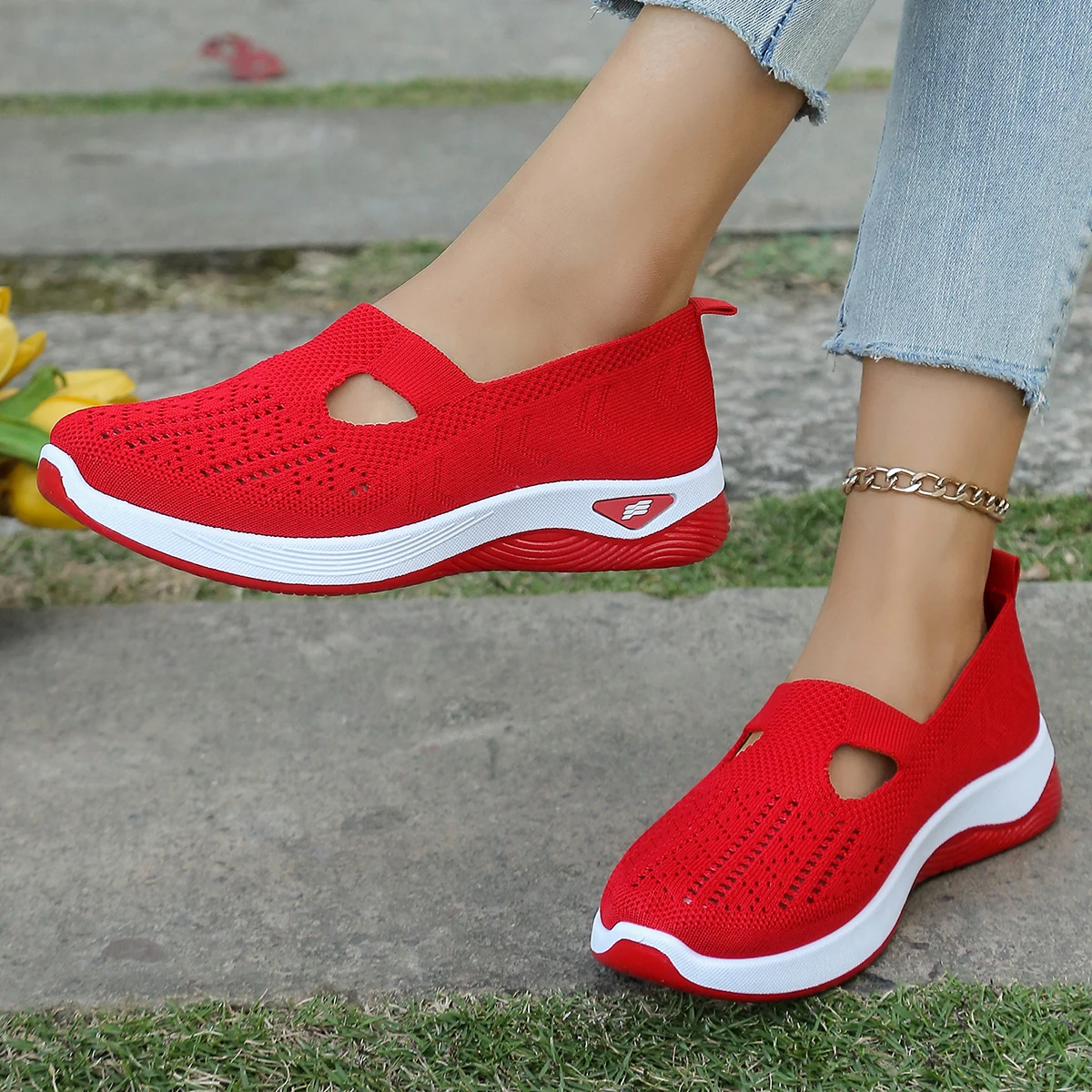 Damenschuhe, Damen-Sportschuhe 2025, Damenschuhe 2025, atmungsaktive und perforierte Schuhe, atmungsaktive und bequeme Schuhe
