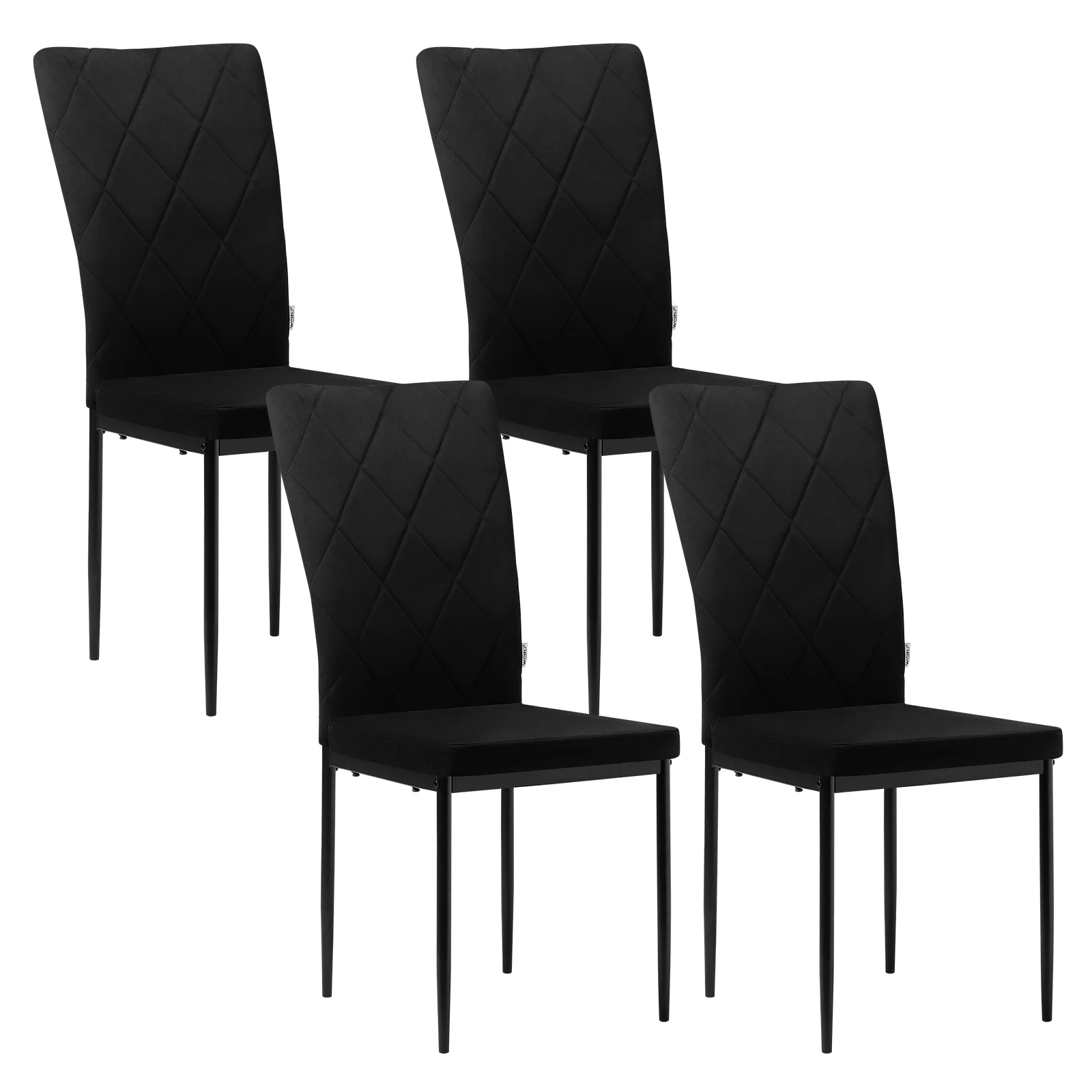 WOLTU 4 Stück/Set Esszimmerstühle, Küchenstühle mit hoher Rückenlehne, gepolsterter Stuhl, Metallbeine für Esszimmer, Hochzeit, Restaurant