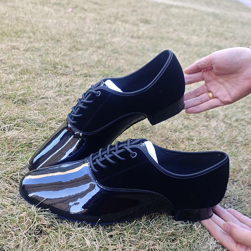 Chaussures de danse pour hommes, chaussures en cuir verni noir pour hommes, chaussures de ville pour hommes, chaussures de danse latine pour hommes, chaussures de danse de salon, chaussures de tango, baskets de danse, chaussures de jazz.