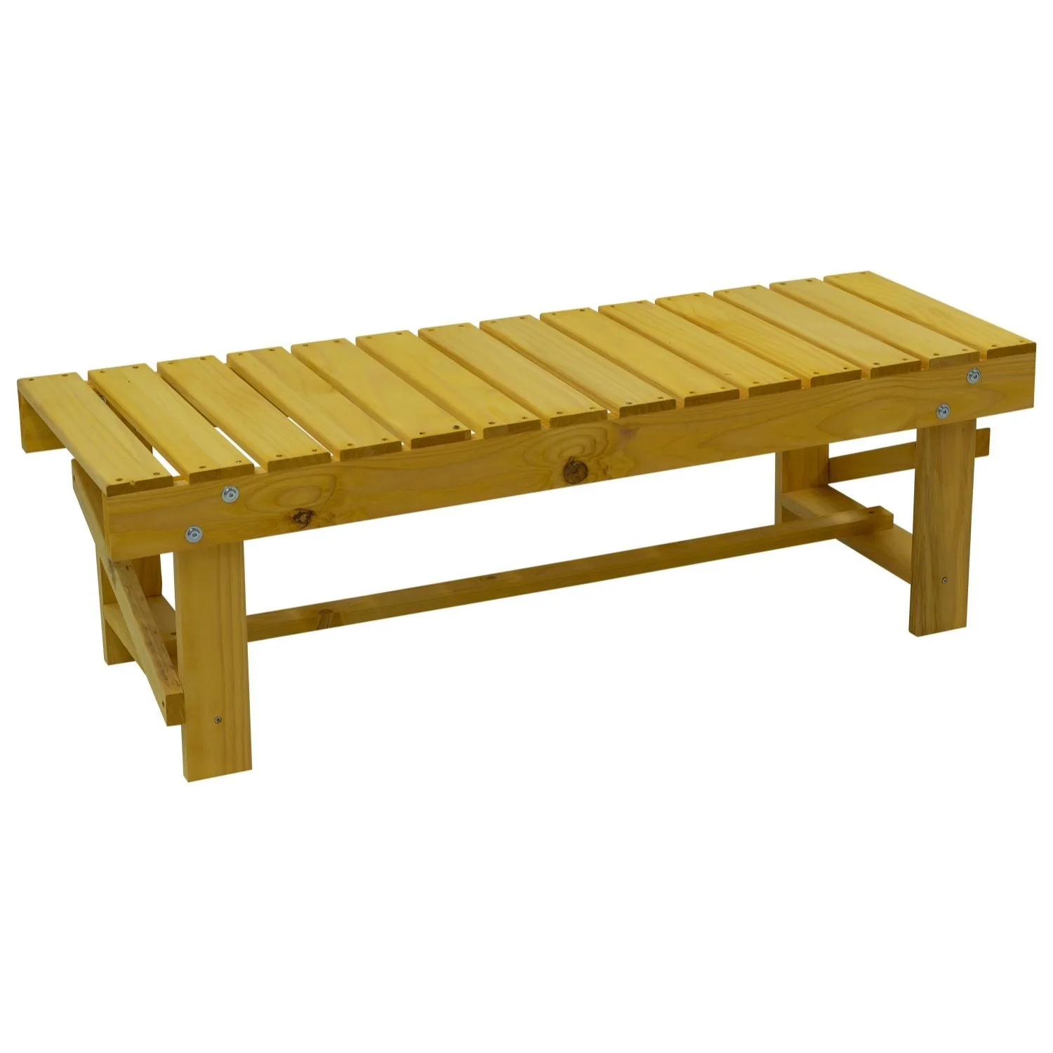 Woodside Wiverton 2-Seater Wooden Garden Bench – Outdoor Patio & Garden Seating