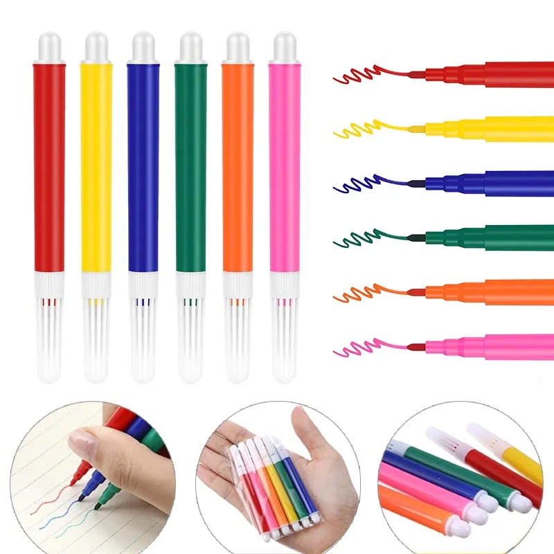 5/10/15/20 Packung 6-Farben Mini Aquarell Stifte Zeichnung Marker Geeignet für Malerei Kunst Schreibwaren Zubehör Student Belohnungen TMZ Image
