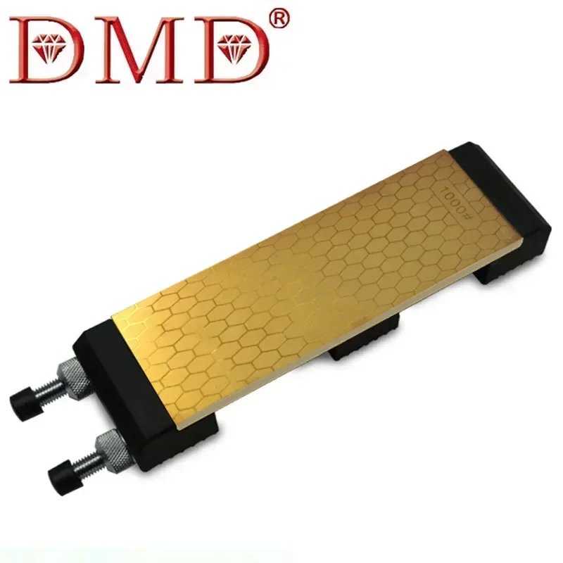 DMD Titan-Diamant-Schleifstein, doppelseitig, Körnung 400 und 1000, mit Größe 200 x 70 x 8 mm, Messerschleifstein mit Halter Image