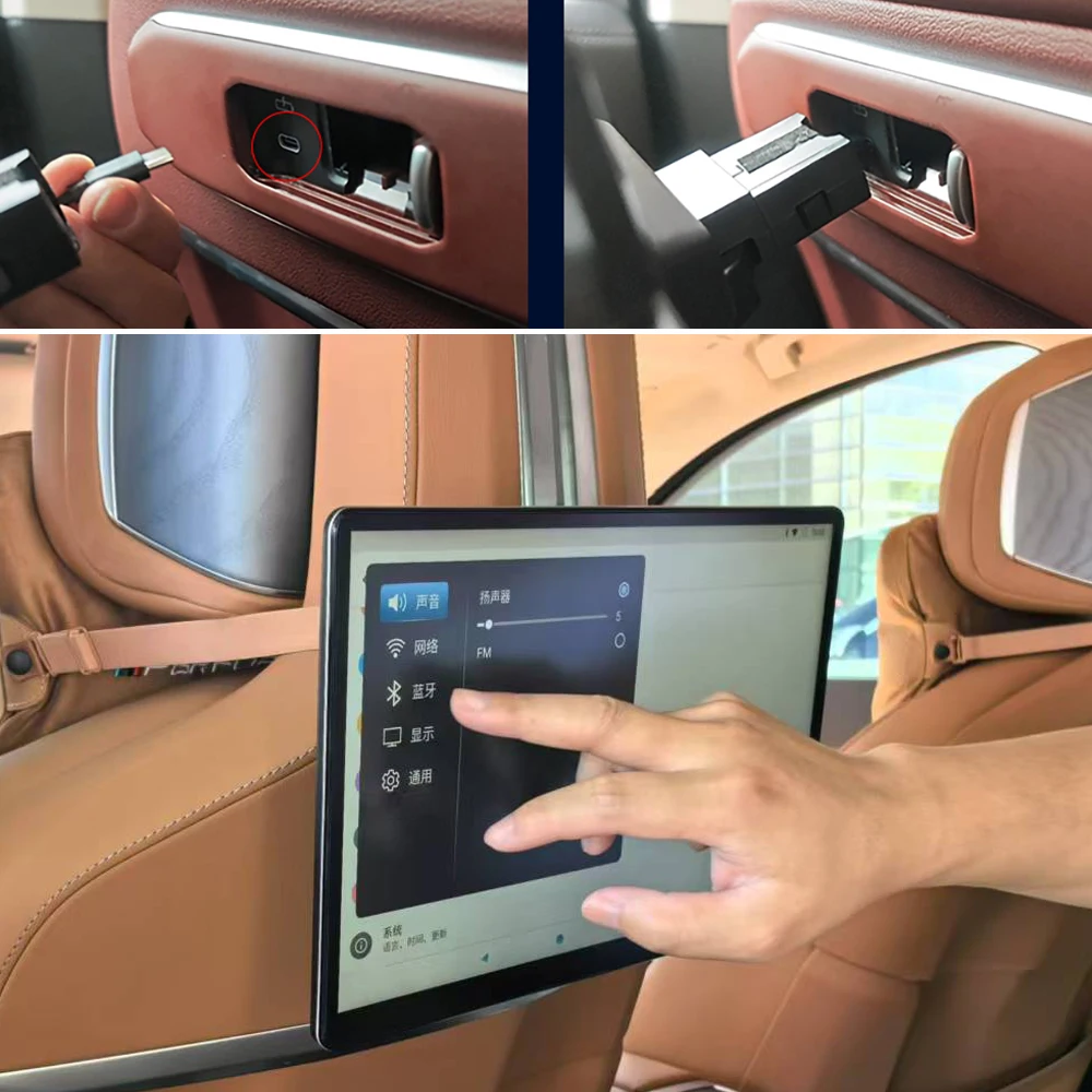 2026 Super Clear 4K Video TV Monitor 13,3 "Android 13,0 4G + 64G Auto Kopfstütze Bildschirm Für BMW X5 G05 X6 G06 X7 G07 XM 50e iX i5 M60 Image