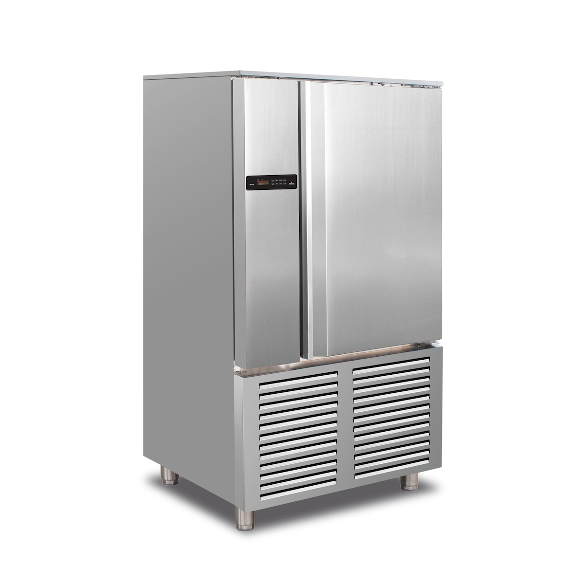 Schockkühler 10 GN1/1-EN60x40 Schalen. Kernfühler. Elektronischer Thermostat mit 4 Programmen. Abmessungen (BxTxH) 80x81,5x166,5 cm. Klimaitalia ABT10 Image