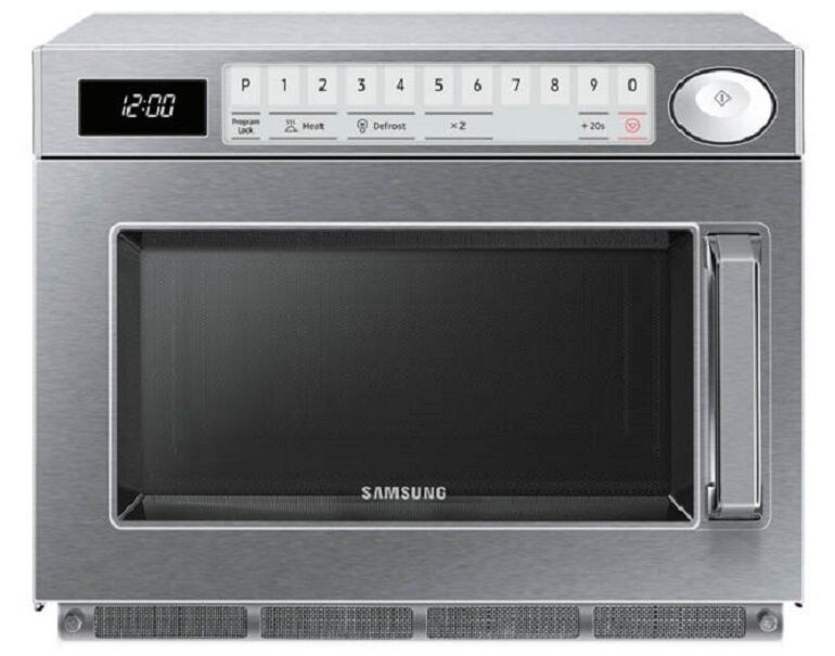 SAMSUNG Mikrowelle mit Edelstahlrahmen und Garraum. 30 Programme und Selbstbedienungsfunktion. Abmessungen mm 464x557x368(h). MJ6093AT Image