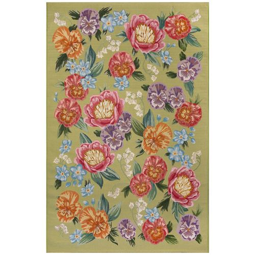 Secret Garden Rectangle Rug, 3'3"" x 4'11"", Pale Green