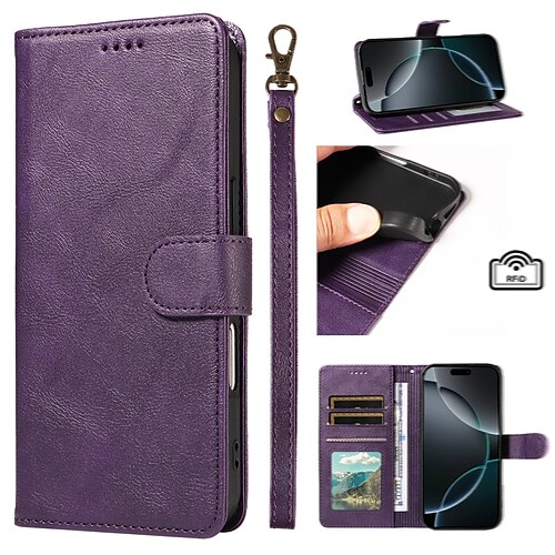 Handy Hülle Handyhüllen Für Samsung Galaxy S26 S25 Edge S24 S23 FE S22 Plus Ultra Brieftaschenhülle Vollschutz Stoßfest PU-Leder Image