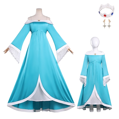 Klempner-Videospiel Galaxy-Prinzessin, Sternenpri ... Kleid Ausgefallene Kostüme Retro Vintage 1980er for Damen Erwachsene Halloween Karneval Leistung Comic-Konzert Anime Expo