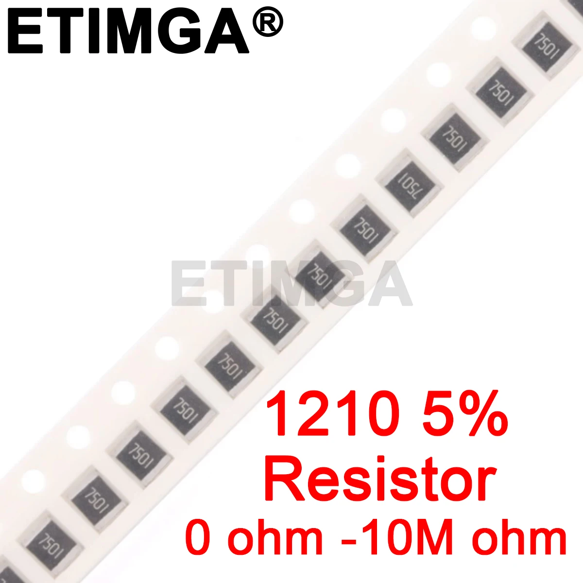 100 teile/los 1210 5% 1/2W SMD Chip Widerstand 0R-10M 1 10 22 47 100 220 330 470 ohm 10R 47R 100R 220R 470R 1K 2,2K 4,7K 10K 100K 1M Image