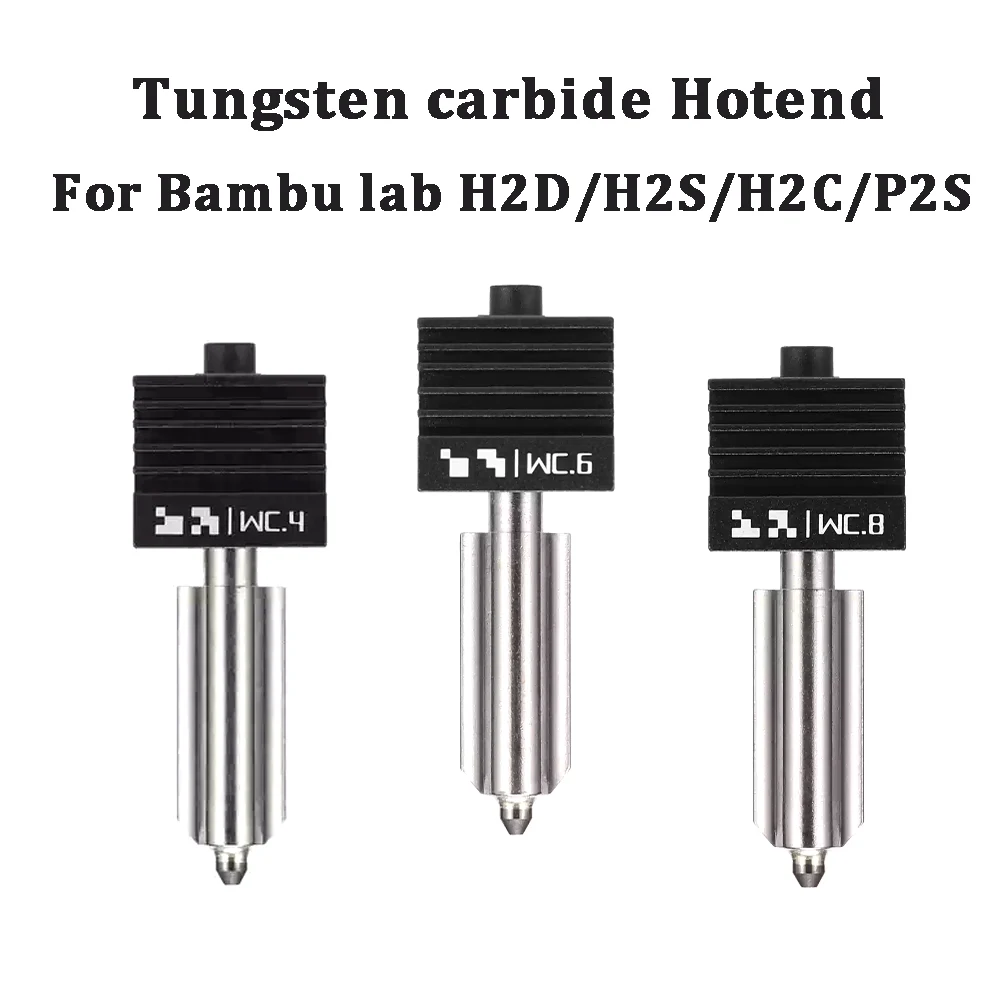 Für Bambu Lab Original Hotend H2C P2S Hotend H2S H2D Hotend Wolframkarbid 0,4/0,6/0,8mm Düse Hotend für P2S A1/A1 mini Image