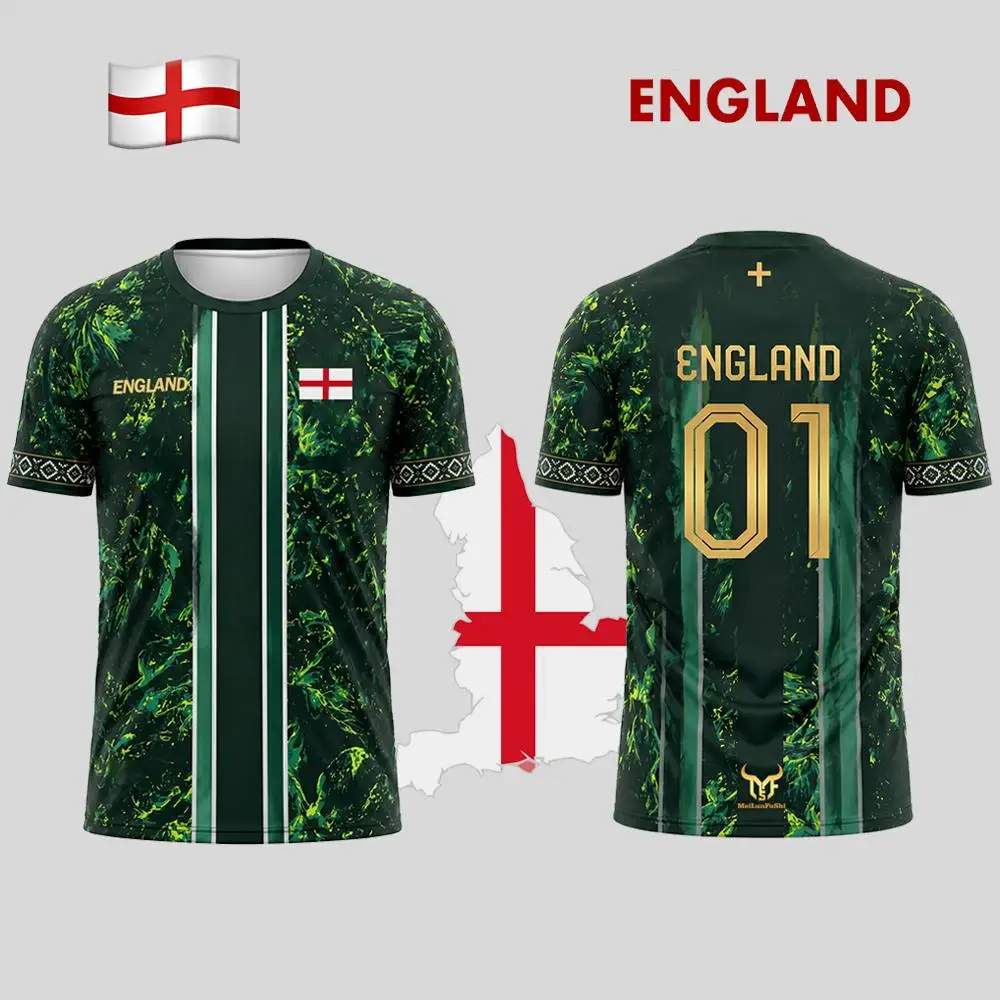 New England Sommer 3D-gedrucktes Sommer-Familienkleidungsstück für Kinder, Fußball-Trainingsshirt, Outdoor-Kurzarm-T-Shirt Image