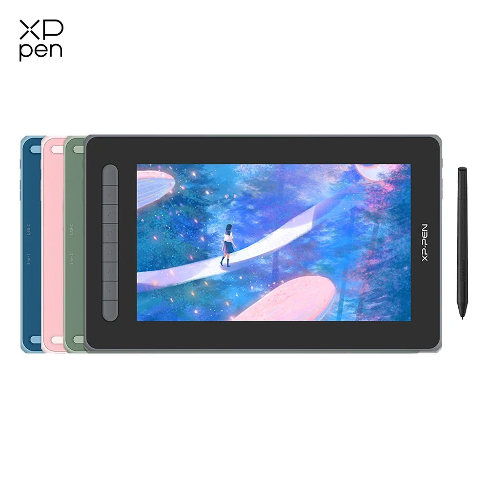 XPPen Neue Künstler 12 Stift Grafik Tablet Monitor Zeichnung Tablet 127% sRGB 8192 Ebene mit 8 Tasten Tilt Unterstützung Windows mac Android Image