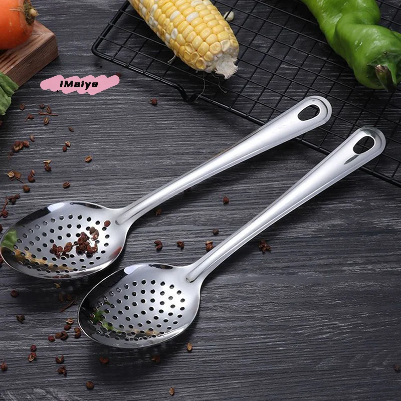 1 Stück 201 Edelstahl Suppenkelle Sieb Lebensmittelskimmer mit Griff Küchensieb Skimmer Küchenutensilien Gadgets