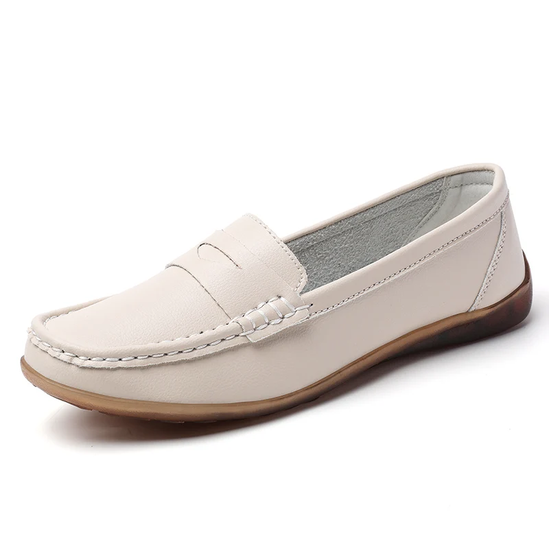 Vulkanisierte Damenschuhe, Turnschuhe, neue große Größe, 100 % Rindsleder, Damen-Loafer, Lederschuhe, lässige Sportschuhe, modische Leichtigkeit