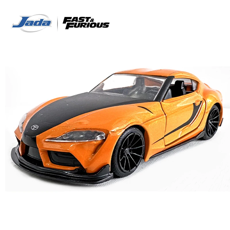 JADA The Fast and the Furious Collection 2020 Toyota GR Supra 1:32 Druckgussmodell Metallic Orange Freilaufräder JD32016