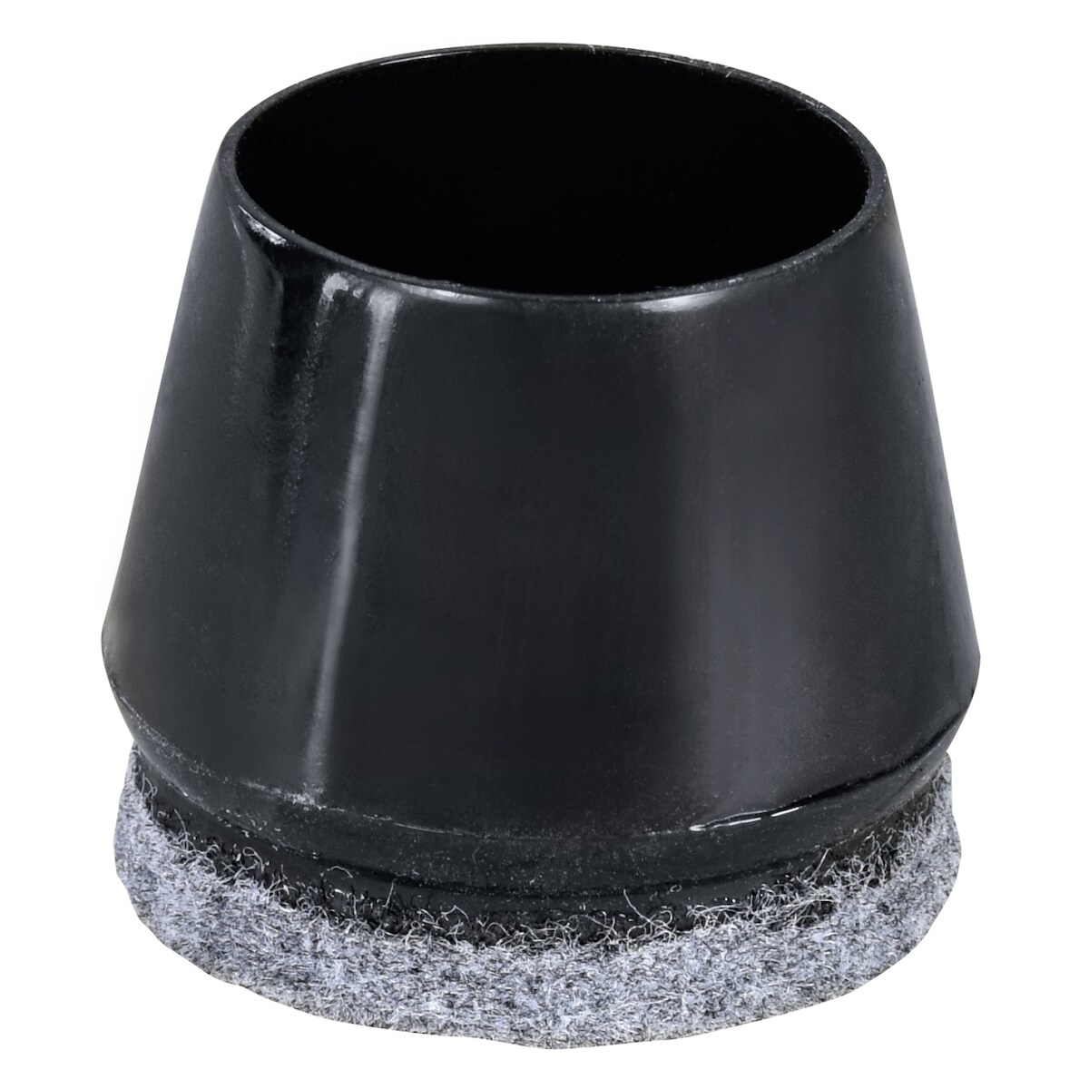 WAGNER Kappen für Stahlrohr rund 4tlg. - Ø 25-28/27-34 x 30 mm, Abrieb Filz 9 mm, Kunststoff schwarz - 15066899 Image