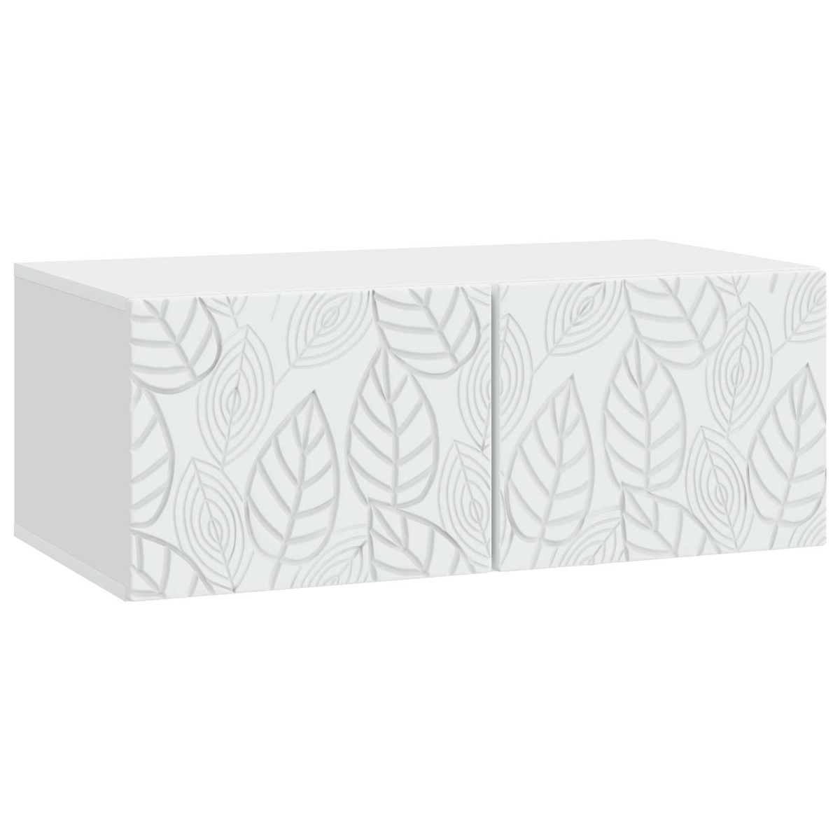 vidaXL Wandmontierter TV-Schrank 78,5 x 41 x 30 cm Weiß Holzwerkstoff Image
