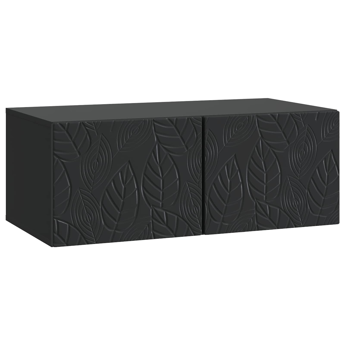 vidaXL Wandmontierter TV-Schrank 78,5 x 31 cm Schwarz Holzwerkstoff Image