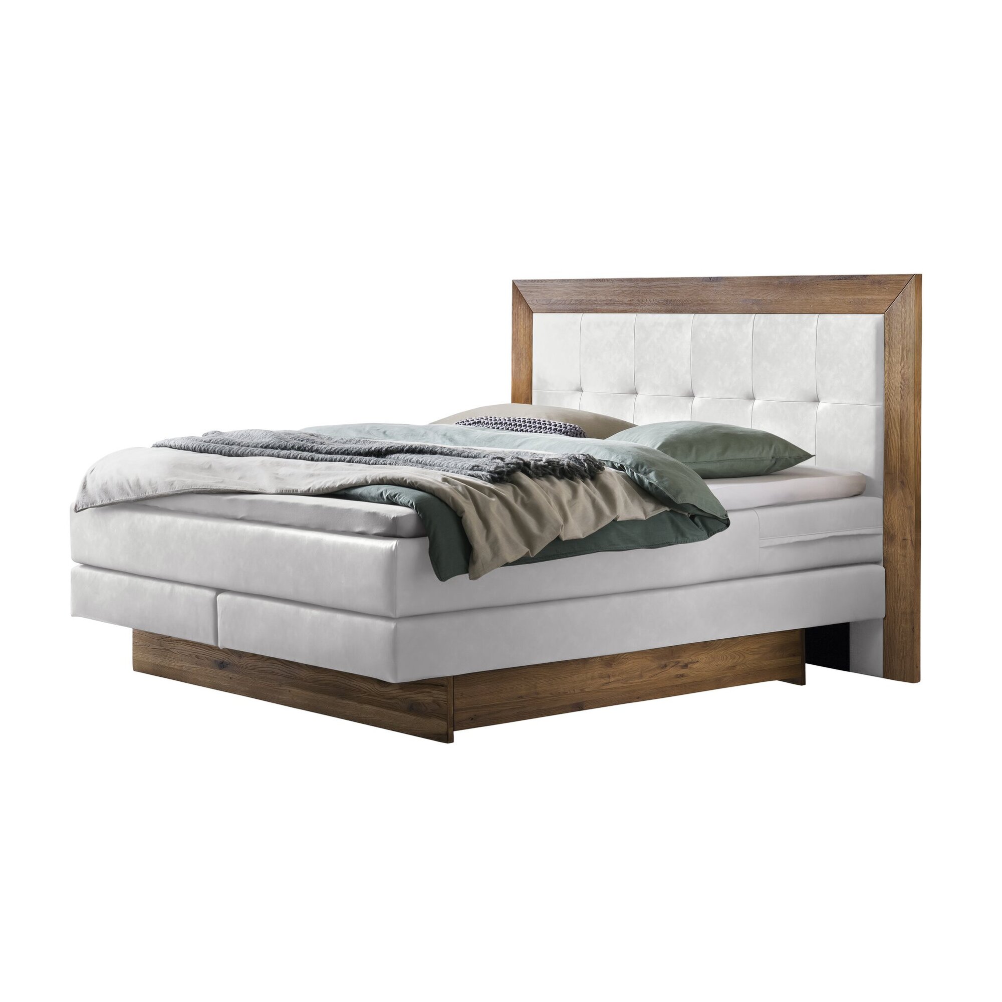 Hasena »Texas« Boxspringbett inkl. Stauraum 140x200 cm / Kul white / soft Image