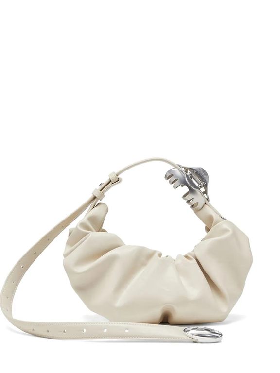 Small Grab-D Scrunched Shoulder Bag - White - DIESEL Shoulder Bags