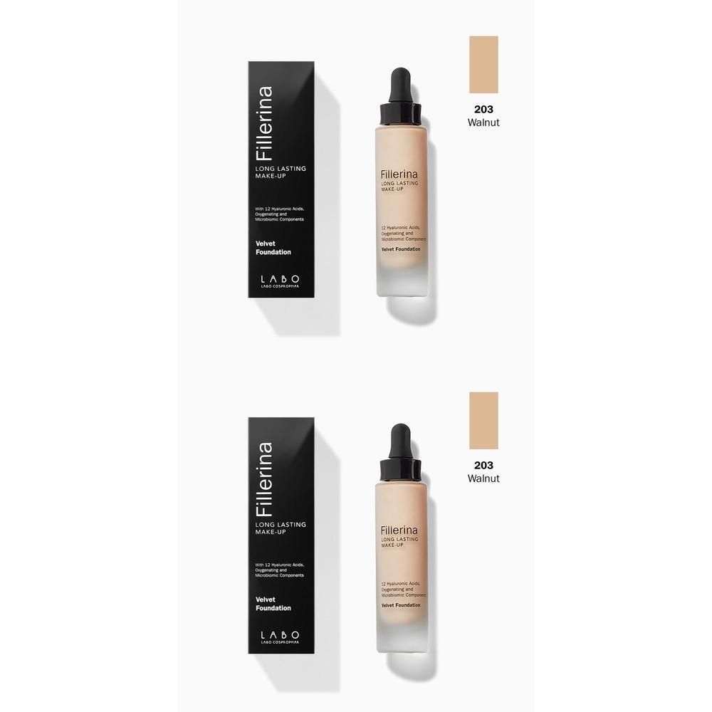 LABO Fillerina Long Lasting Make Up Velvet Fundation Colore 203 2x30 m