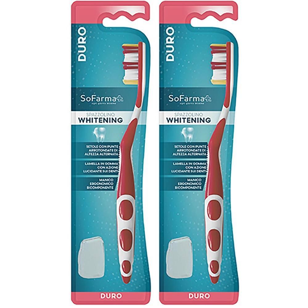 Sofarmapiu' Spazzolino White Setole Dure 2x1 St