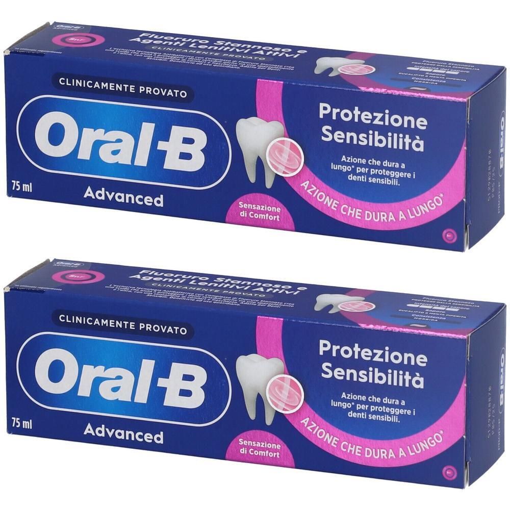 Oral-B Dentifricio Advanced Protezione Sensibilita' 2x75 ml
