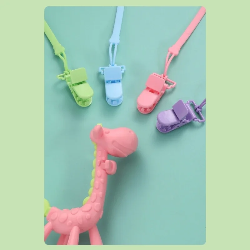 Baby Schnuller Zahnen Clip Silikon Kette Befestigt Strap für Neugeborene Beißring Kette Nippel Halter Pflege Zubehör Image