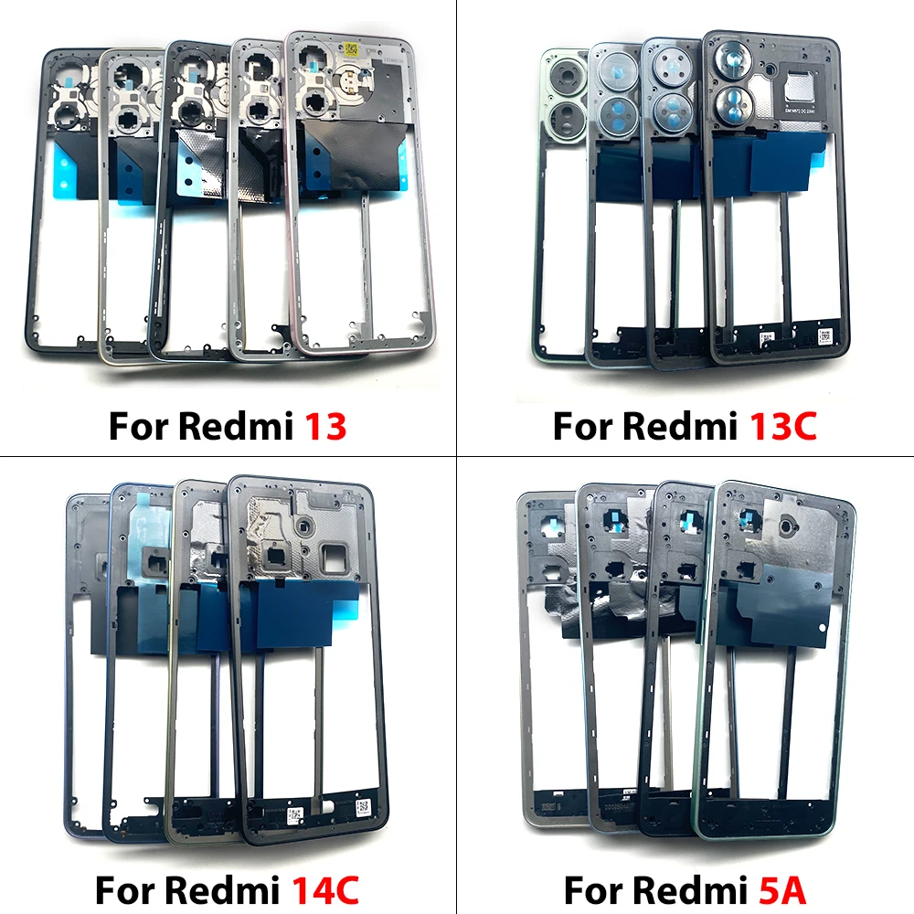 Neue Rückabdeckung Mittelrahmenhalterung Gehäuse Reparatur und Ersatz für Redmi 13 13C 14C 5A Rückabdeckung Mittelrahmen Image