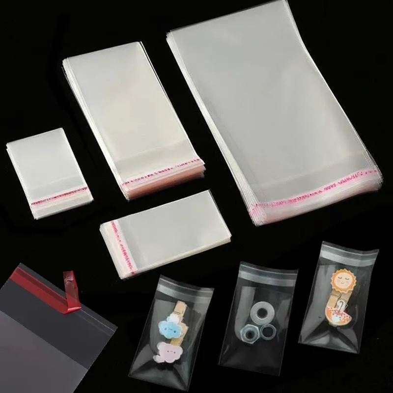 Transparente, selbstdichtende Geschenktüten aus Kunststoff, langlebig, durchsichtige Verpackungsbeutel für Heimbedarf, Festival, Partygeschenke, Verpackung TMZ Image
