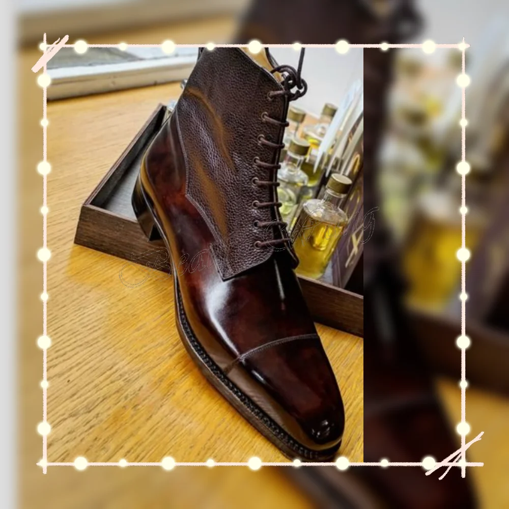 Kaffee Patchwork Männer Schuhe Patent Leder Pumps Runde Kappe männer Kleid Schuhe Herren Slip auf Party Schuhe 2025, große Größe 47