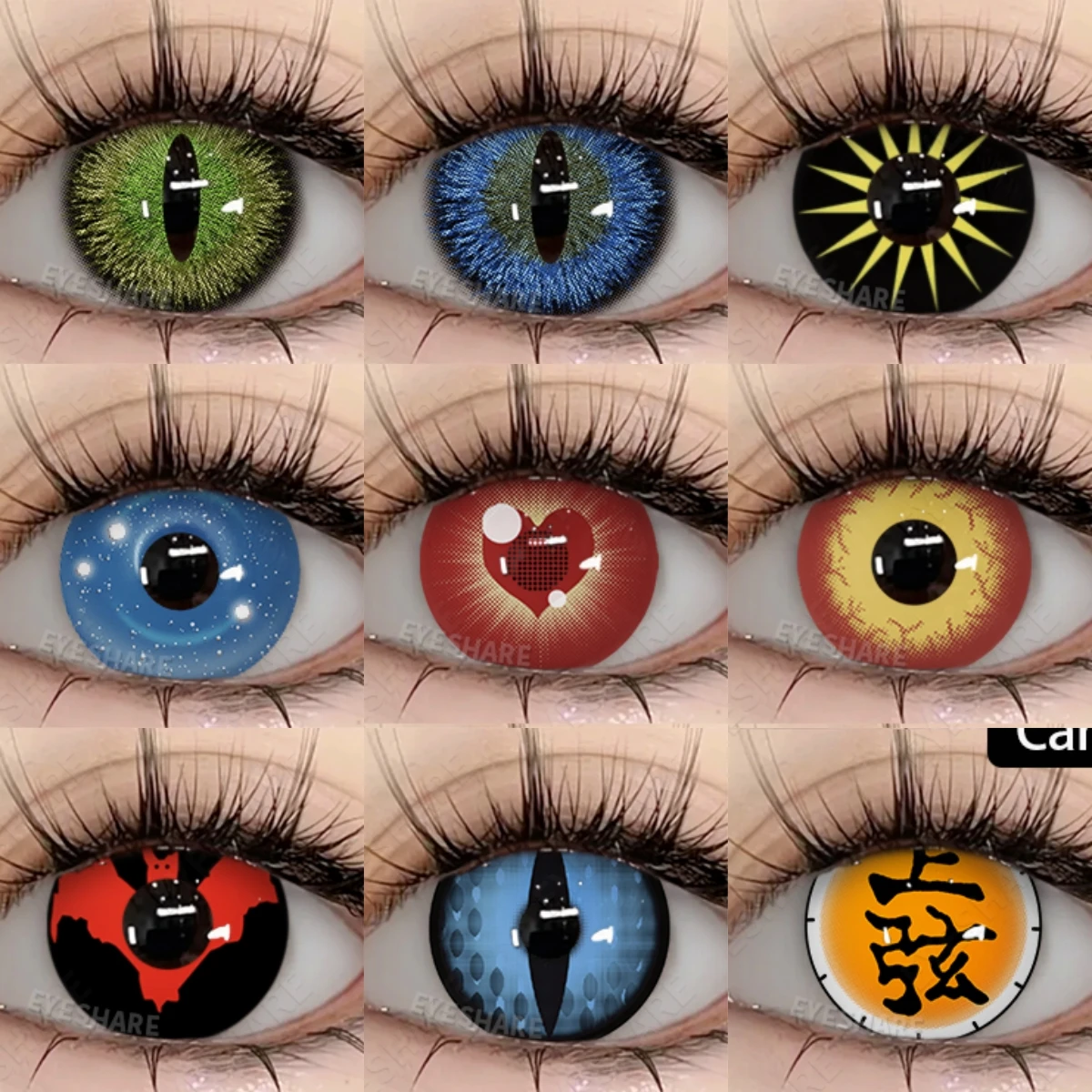 Amara farbige Kontaktlinsen 2 stücke bunte Kontaktlinsen Anime Cosplay Kontakt Augenlinsen Halloween Beauty Make-up Farb linse Image