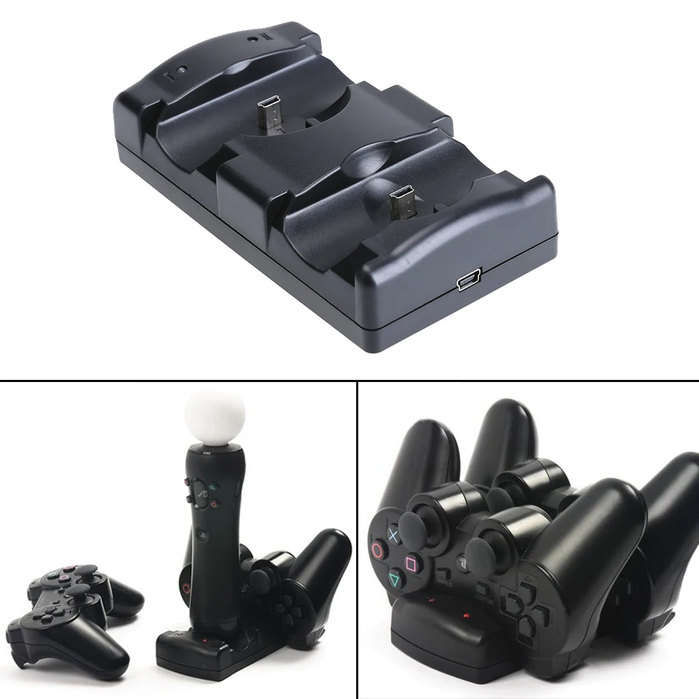 Ladestation für Spielcontroller, professionelle Ladestation, Dockingstation, Zubehör für PS3/PS3 Move Wireless Controller