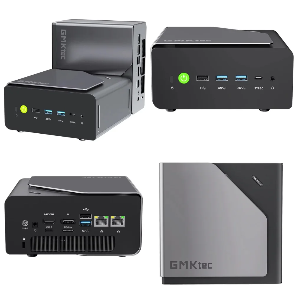 GMKtec K12 AMD R7 H255 für Mini-PC Gaming-Desktop-Computer 8-Kern 16-Thread 32GB DDR5 1TB SSD Kompakter Formfaktor für Zuhause und Büro