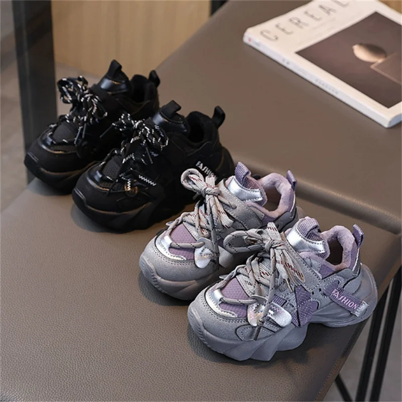 2025 neue Winter Kinder Schuhe Leder Kleinkind Kinder Sport Schuhe Weiche Sohle Mode Mädchen Jungen Turnschuhe