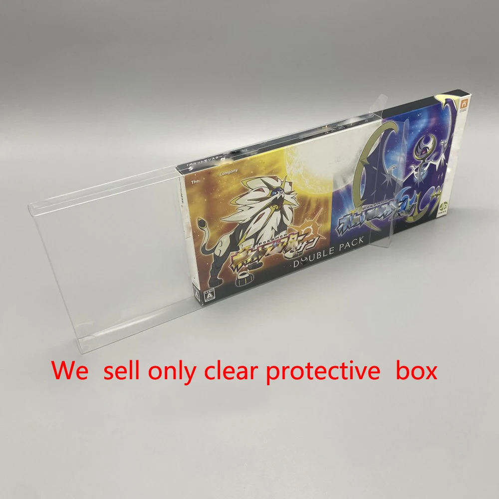 PET-Schutzbox für 3DS Pokémon Sun Moon Doppelpack limitierte Version Spiel Kunststoff transparent Collection Display Box Image