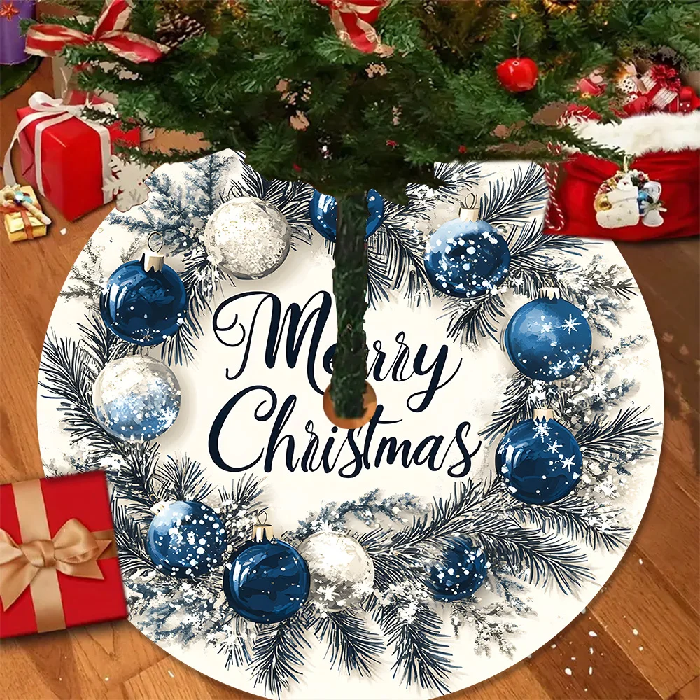 VIKAMA Blue Bell Weihnachtsbaumrock, für Weihnachtsfestkeiten, die perfekte Wahl für Partydekorationen zu Hause und im Büro Image