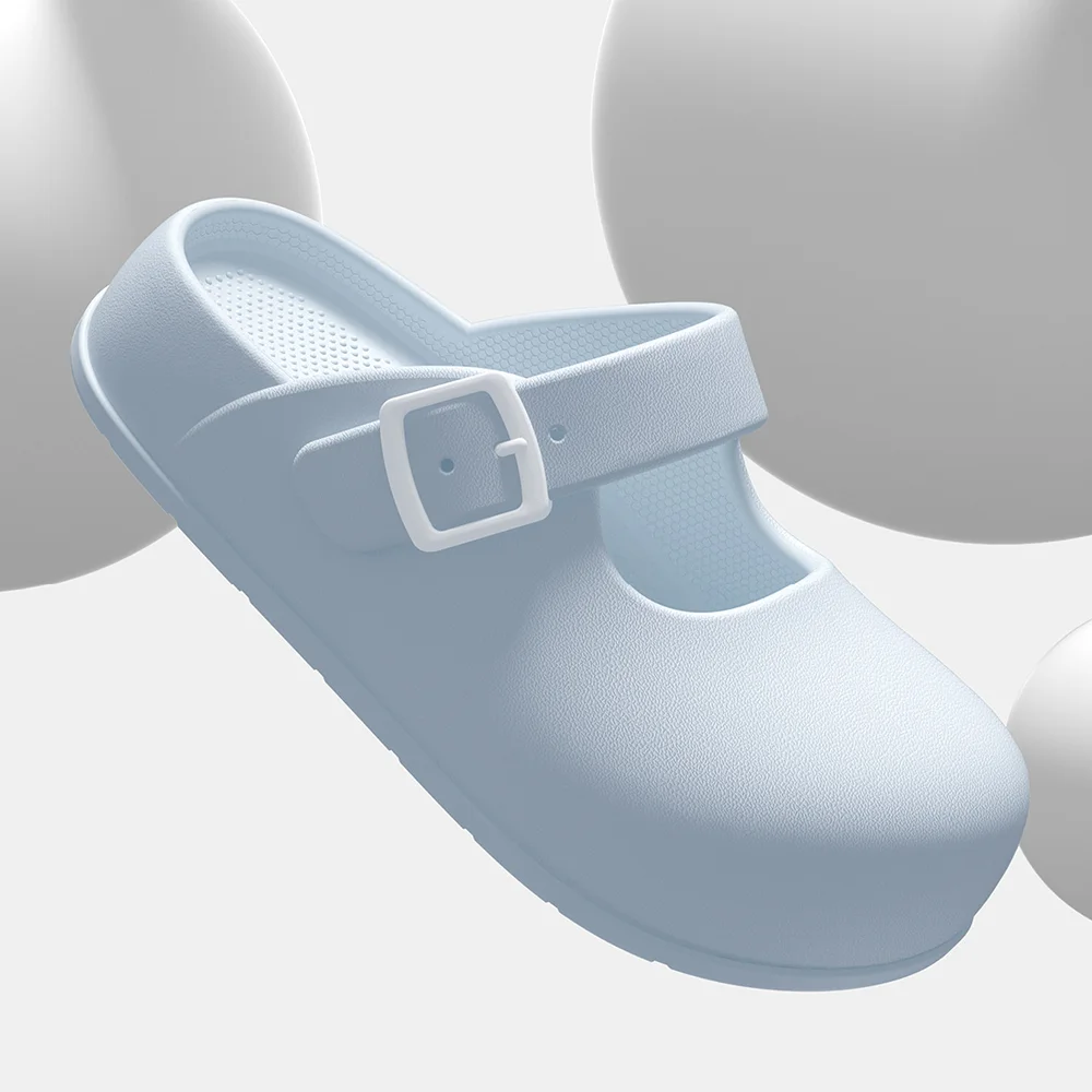 SHAJI Damen Cloud Clogs, EVA-Plateau-Sandalen mit dicker Sohle, leichtes, rutschfestes Schuhwerk für Sommer, Strand, Garten, drinnen und draußen