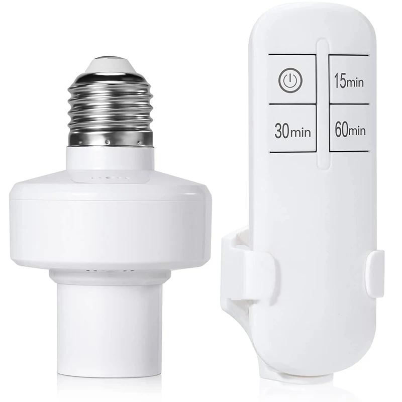 Kabellose Fernbedienung E27 Lampenfassung Set 15M Reichweite Fernbedienung Ein/Aus-Schalter für E27 WiFi Smart Glühbirne Image