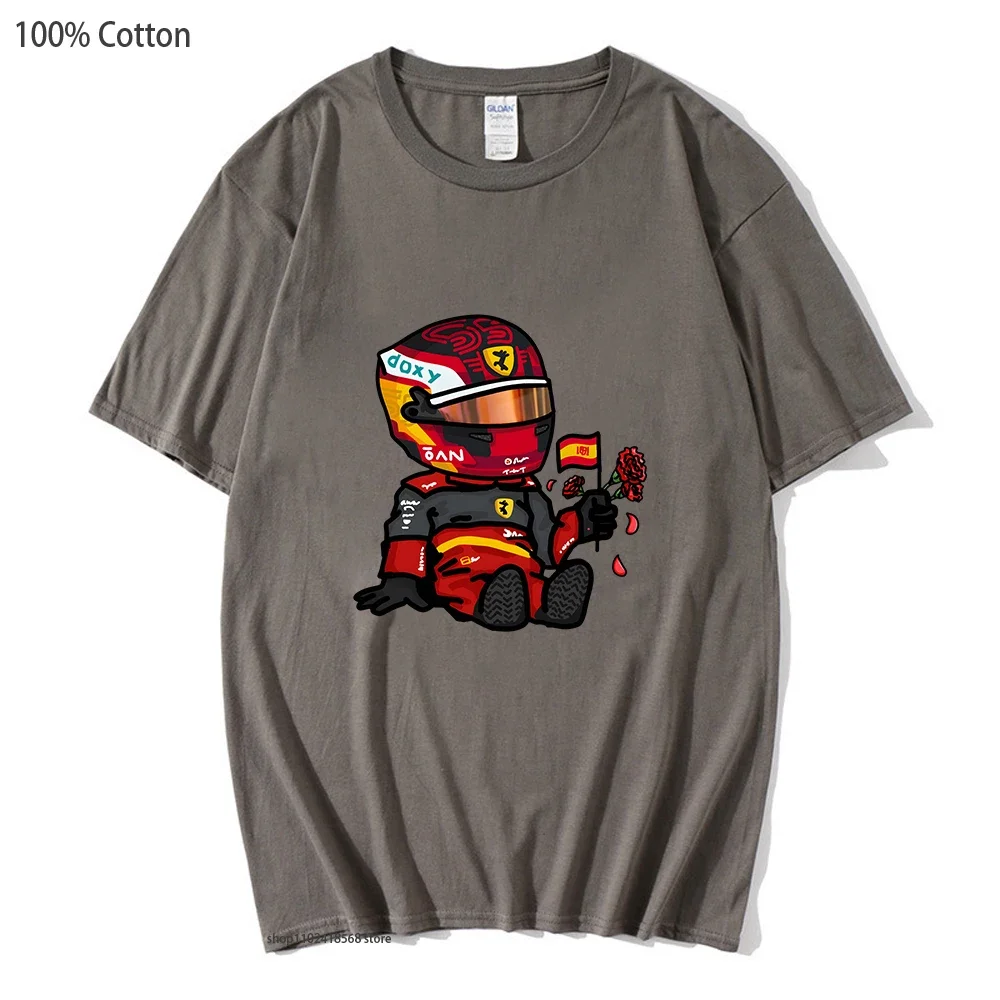 Mini F1 Tshirt 100%Cotton T-Shirts Cool Car Oversized Y2k Clothes Funny Games Men Clothing Harajuku Tee Women's Short Sleeve Top