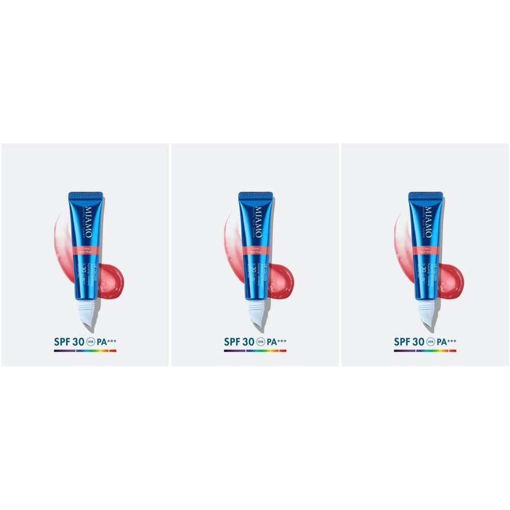 Miamo Lip Gloss Aging Defense SPF 30+ Tono Coral Gusto Pesca 3x15 ml