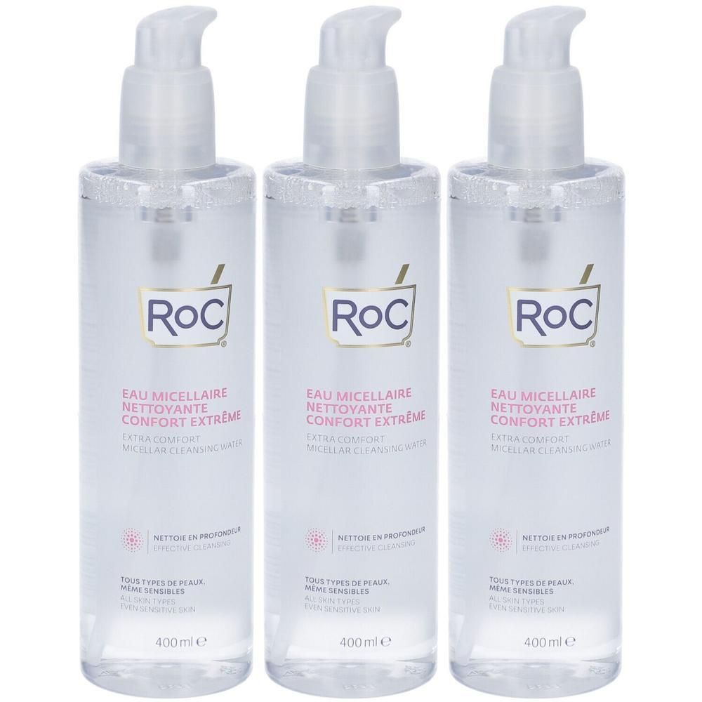 RoC Eau Micellaire Nettoyante Confort Extreme 3x400 ml