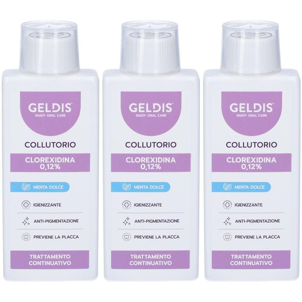 Geldis Clorexidina 0,12% Menta 3x200 ml Collutorio