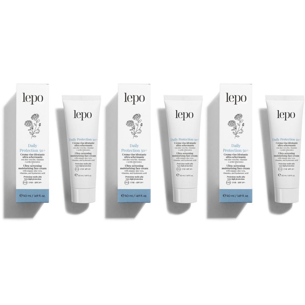 LEPO Daily Protection 50+ Crema viso idratante ultra schermante SPF 3x