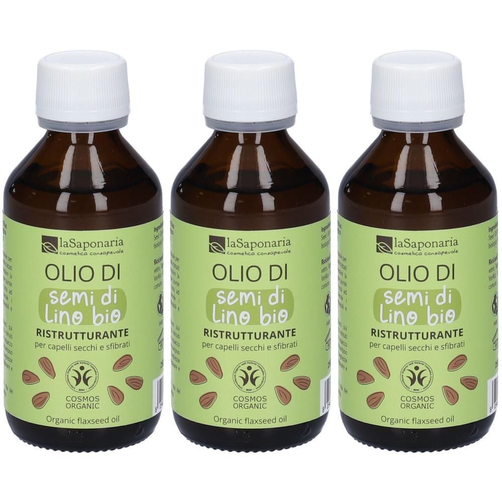 La Saponaria Olio di Semi Lino BIO 3x100 ml