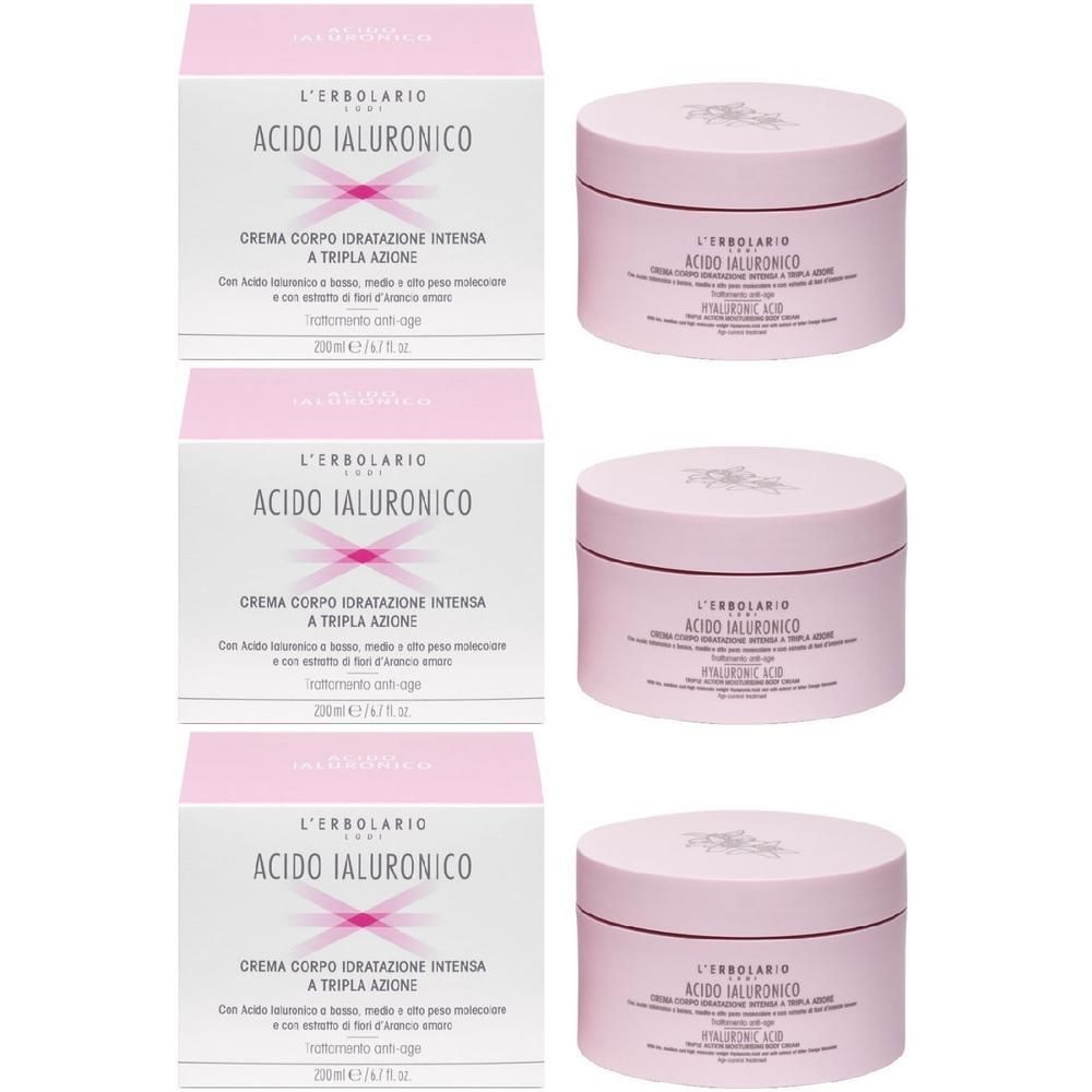 L`Erbolario Crema Corpo Acido Ialuronico 3x200 ml
