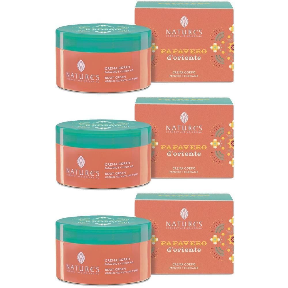 NATURE'S Papavero d'Oriente Crema Corpo 3x200 ml